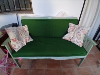 Tavolo e set da terrazzo verde