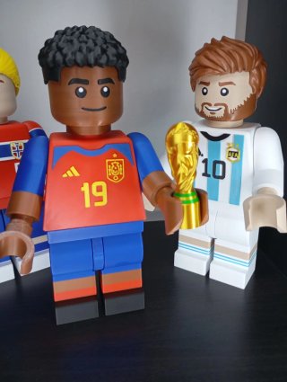 Figura 22cm estilo LEGO de jugadores del Mundial