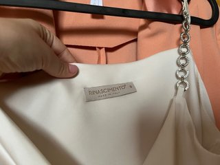 Traje mujer salmón fiesta