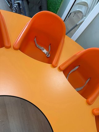 Mesa Trona Infantil Naranja
