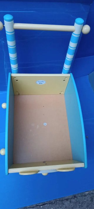 Carrito de madera ratón infantil