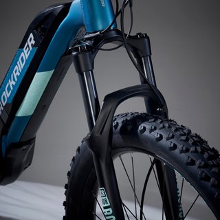 Bicicleta eléctrica de montaña mujer 27,5+" Rockrider Ebike
