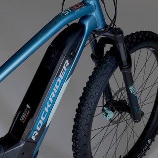 Bicicleta eléctrica de montaña mujer 27,5+" Rockrider Ebike