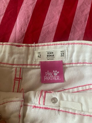 Shorts vaqueros blancos Pantera Rosa