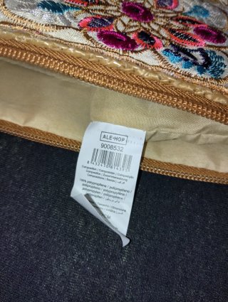 Pochette tracolla in paglia ricamata Ale-Hop nuova