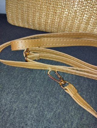 Pochette tracolla in paglia ricamata Ale-Hop nuova