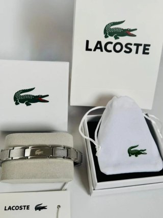 Pulsera Lacoste hombre Metropole Stencil acero ino