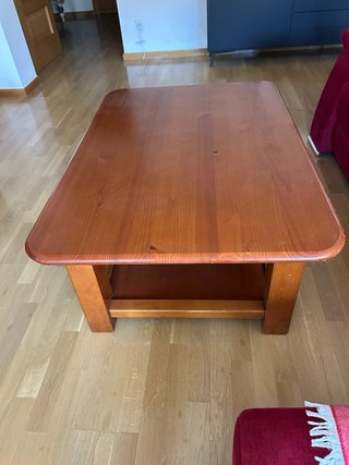 Mesa de centro madera maciza 130x90cm
