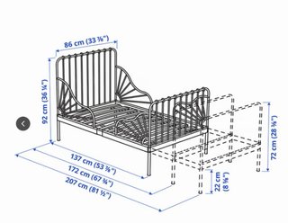 Cama infantil extensible blanca