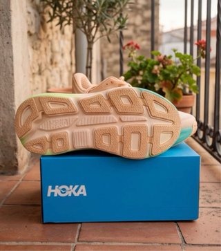 Zapatillas Hoka Beige/Verde/Turquesa