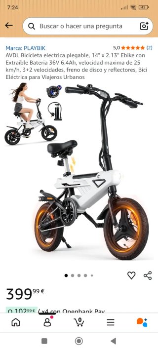 Bicicleta Eléctrica EBike A02