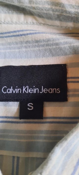 Camicia ragazzo taglia S a righe. Calvin Clain.