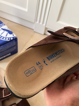Sandalias Birkenstock Marrón Ante Doble Tira