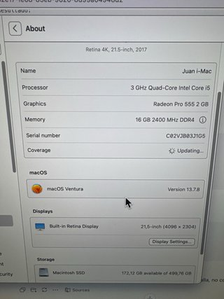 iMac 21.5" Retina 4K (2017) 16 GB RAM + 512 GB SSD
