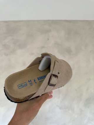 Zuecos Beige o Gris Claro Ante Birkenstock Nuevo