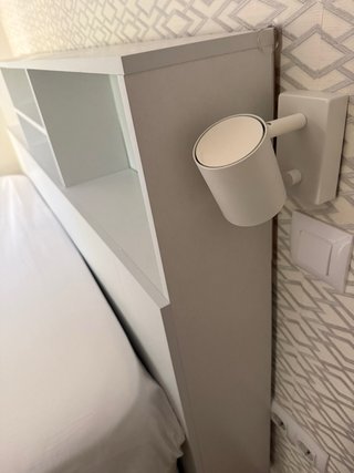 Cabecero de cama de madera blanco