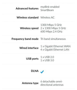 Router Gaming D-Link AC3200 Tribanda