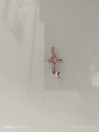Collar con colgante cruz plata