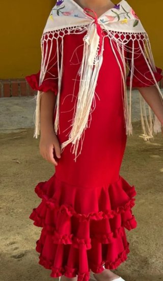 Vestido Gitana Niña con Mantoncillo