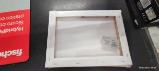 Tela per pittura cornice di legno 18x24cm