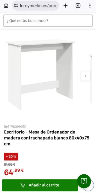 Mesa de escritorio blanca de madera