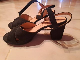 Sandalias Daniela Vega Talla 39 Tacón Ancho