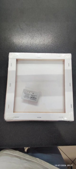 Tela per pittura cornice di legno 20x20cm