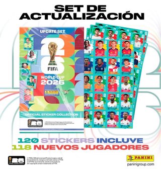 Set Actualización Panini Cromos Mundial FIFA 2026