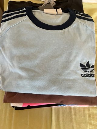 Adidas T-shirt M/L Azzurro Vintage