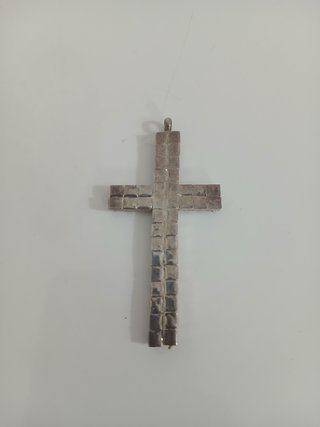 Ciondolo Croce Argentata Strass Cristalli