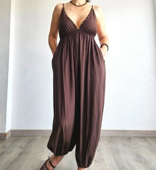 Mono marrón tirantes verano talla única