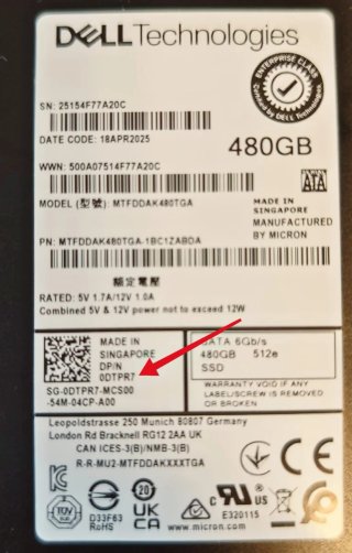 Disco SSD Dell 480Gb