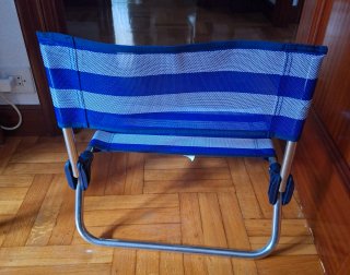 Silla plegable playa/camping azul