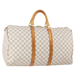LOUIS VUITTON Damier Azur Keepall 50 Boston Bag