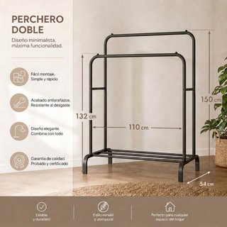 Edihome - Percha para ropa 110 x 150 x 54 cm