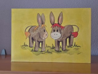 Cuadro infantil de burros