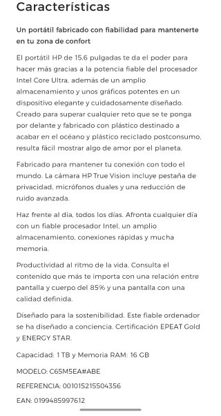 Portátil HP 15,6 Intel Core i5 Nuevo