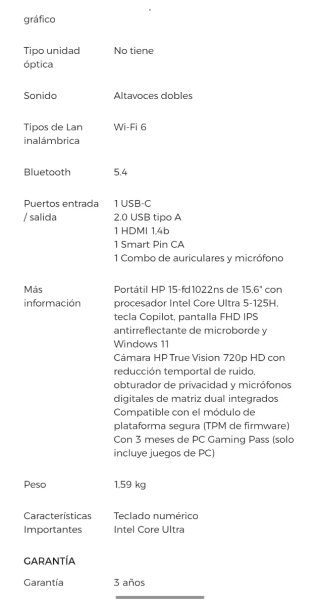 Portátil HP 15,6 Intel Core i5 Nuevo