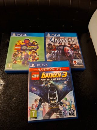Lote 3 Juegos PS4: Lego Batman 3, Avengers, DC Sup