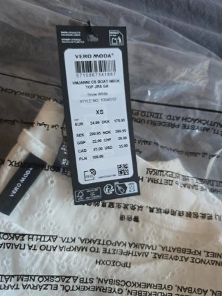 Camiseta Vero Moda Talla XS Blanca