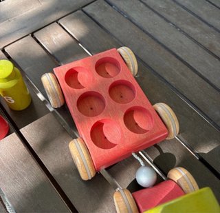 Trenino in legno da traino per bambini