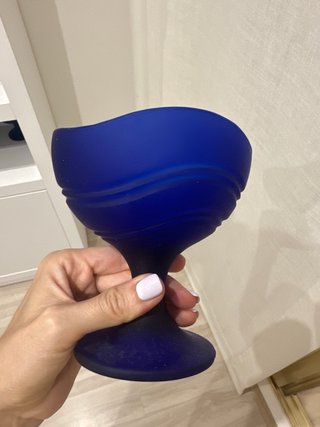 Juego de 8 Vasos de Cóctel de Goma Azul