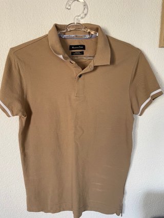 Camiseta Massimo Dutti Slim Fit Marrón