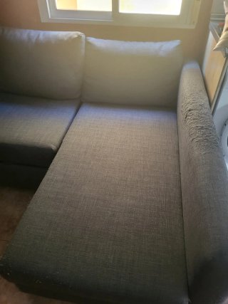 Sofá cama gris Ikea