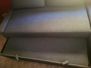 Sofá cama gris Ikea