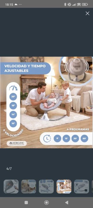 Hamaca bebé mecedora automática TUKTUK
