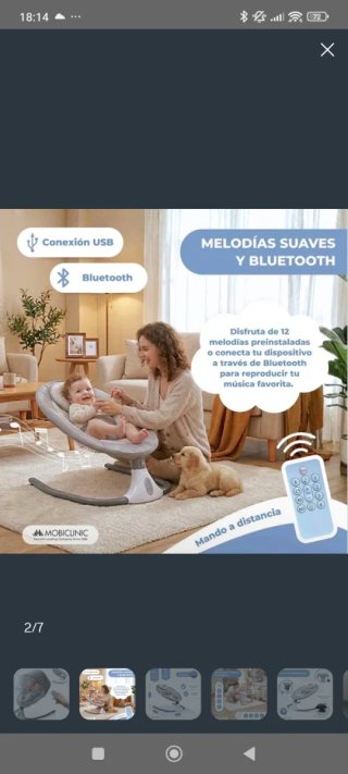 Hamaca bebé mecedora automática TUKTUK