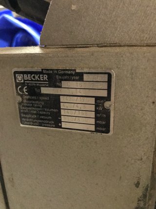 Bomba de vacío Becker para CNC