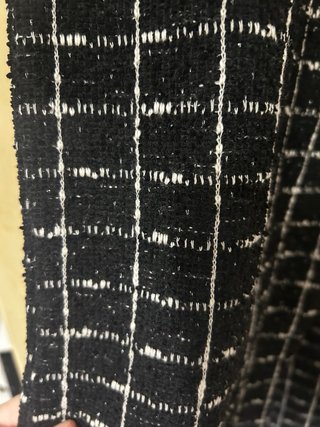 Vestido Mango Negro Cuadros