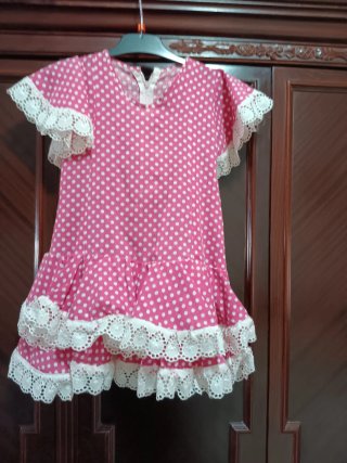 Vestido Gitana 2-3 años + Zapatos Tacon negros 28